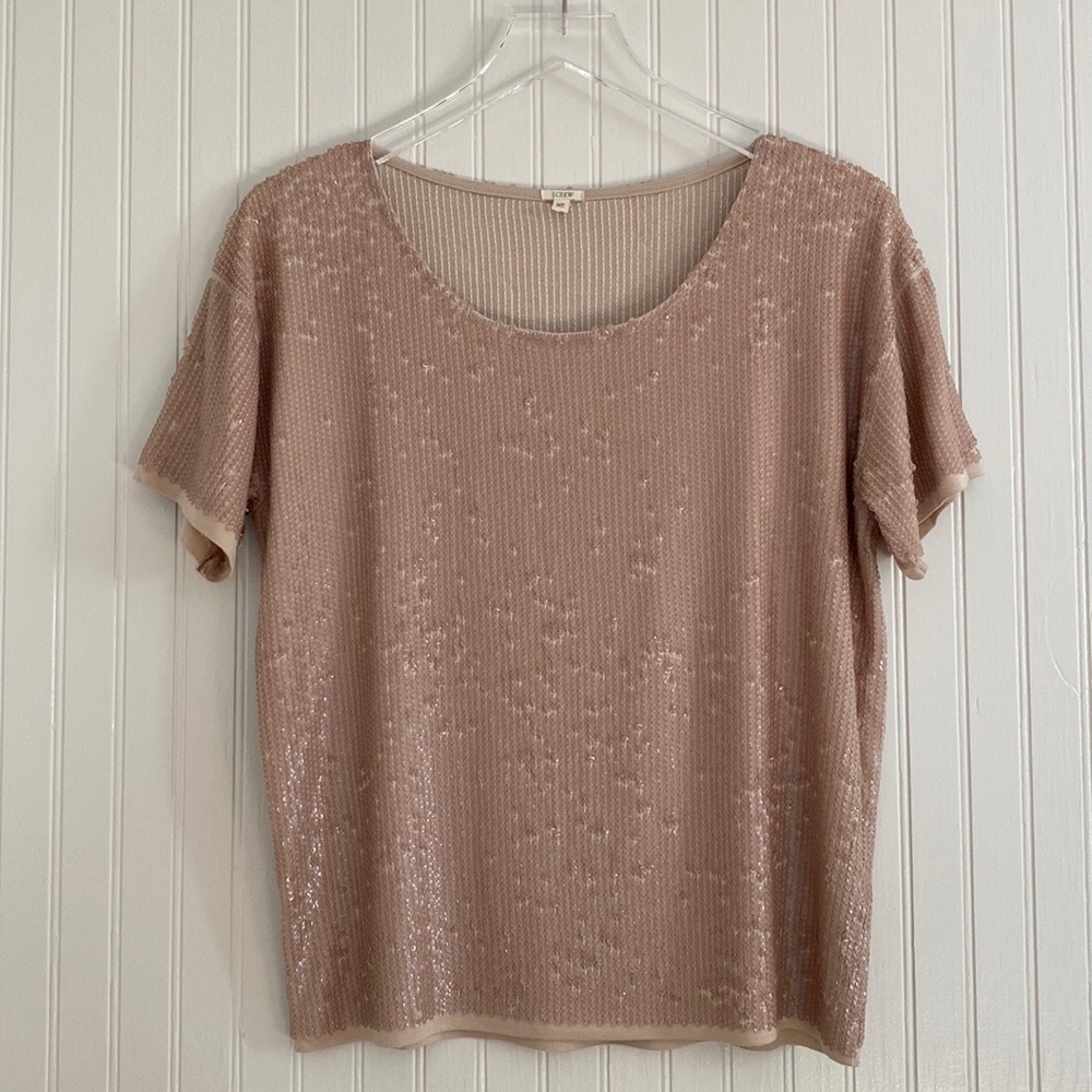 J. Crew Sequin Slouchy T-Shirt Top